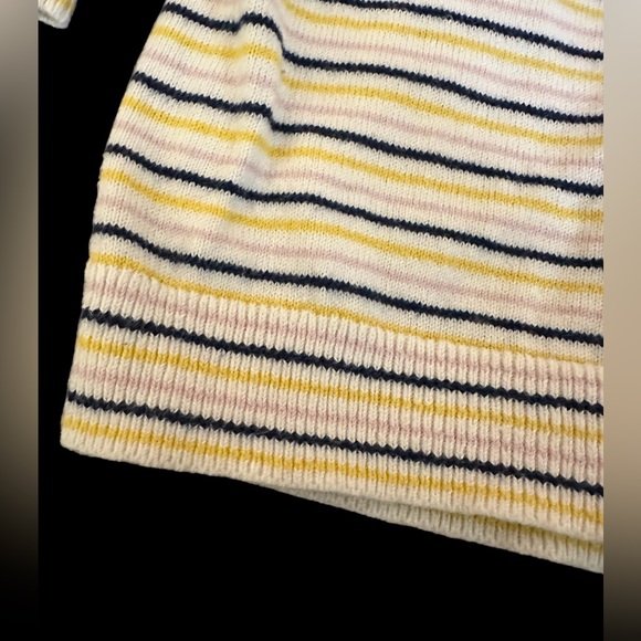 GAP Sweater in White with Yellow, Pink & Blue Stripes Size M - Picture 3 of 8